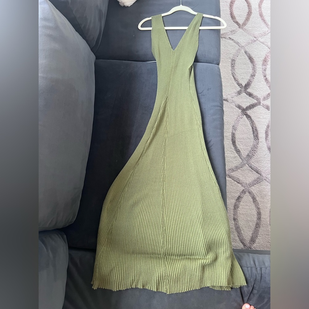 Hunter Green Free People Knit Maxi Dress